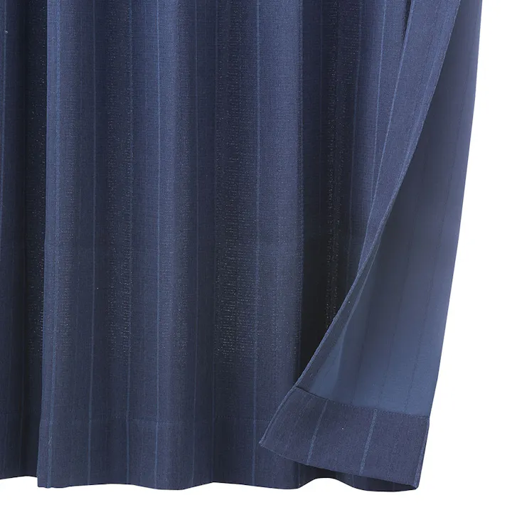 遮光カーテン ニューファイン ネイビー 100×190cm 2枚組