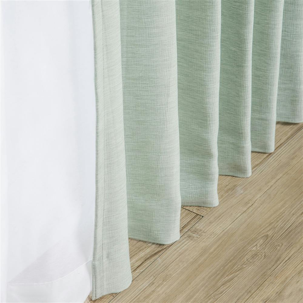 遮光防炎カーテン メホール ミントグリーン 100×200cm 2枚組(販売終了