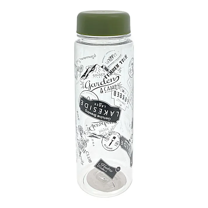 割れにくい 軽量クリアボトル 500ml グリーン