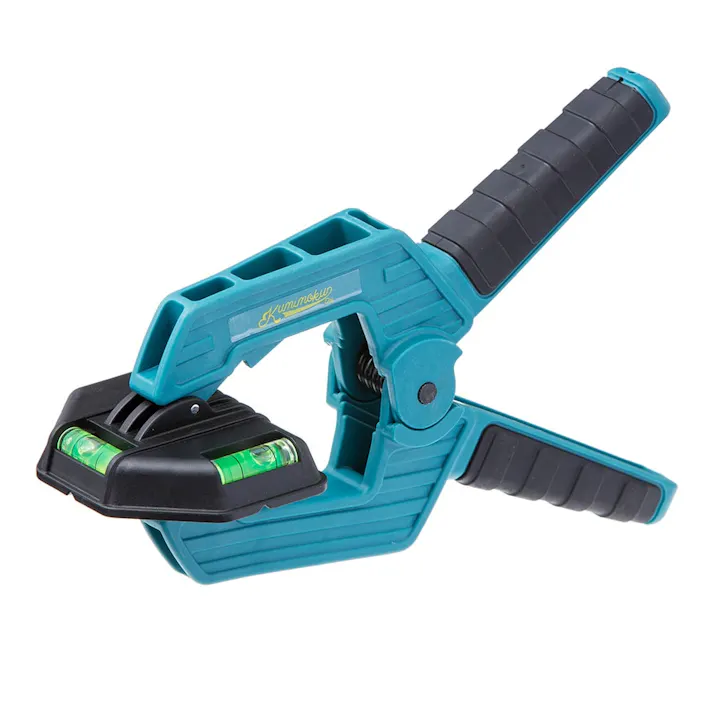 カインズ Kumimoku 水平器付クランプ ブルー