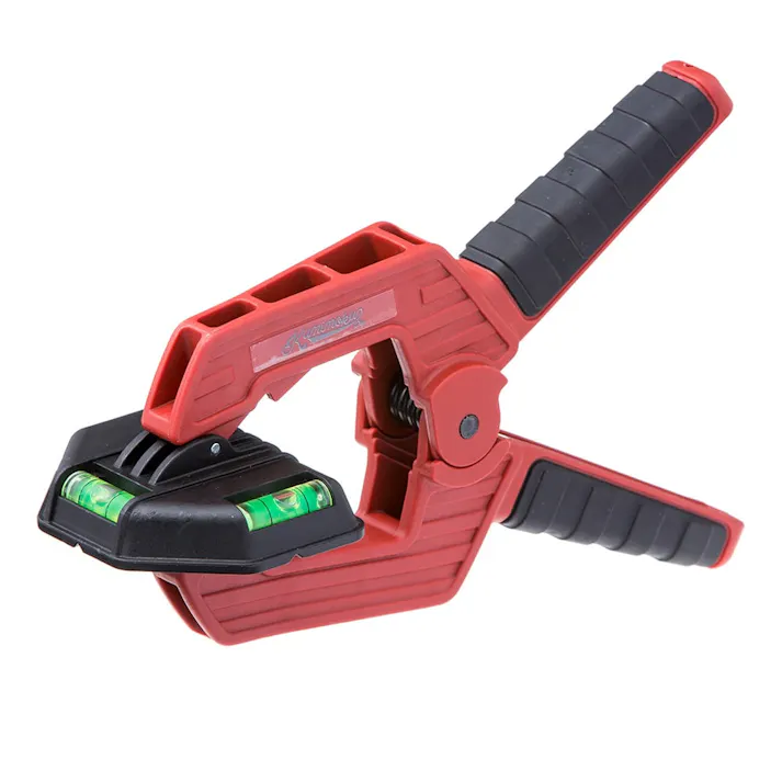 カインズ Kumimoku 水平器付クランプ レッド