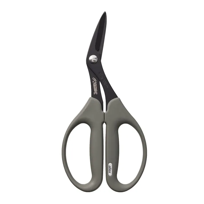 カインズ Kumimoku ALLEX フッ素コート斜め刃ハサミ グレー