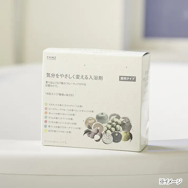 カインズ 気分をやさしく変える入浴剤 透明タイプ 14包(7種類×各2包)