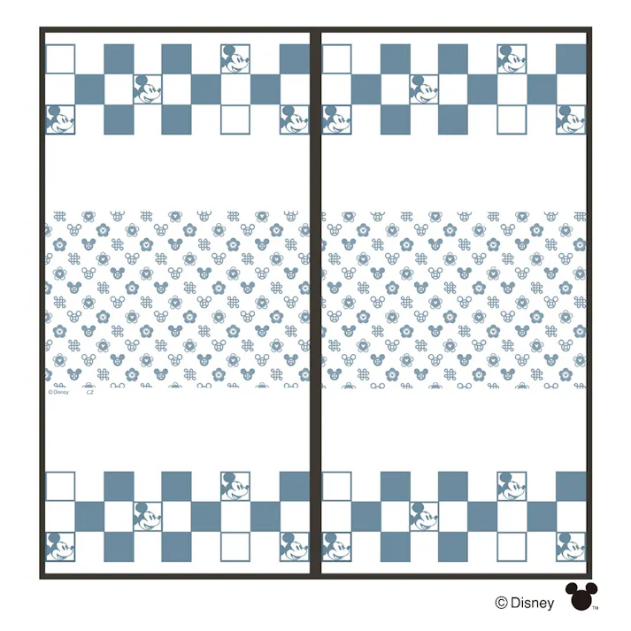 カインズ ディズニー 襖紙 ミッキーマウス 市松 幅92×長さ184cm