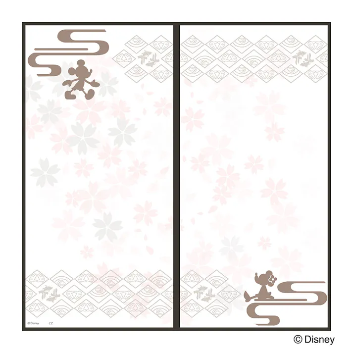 カインズ ディズニー 襖紙 ミッキーマウス 桜 幅92×長さ184cm