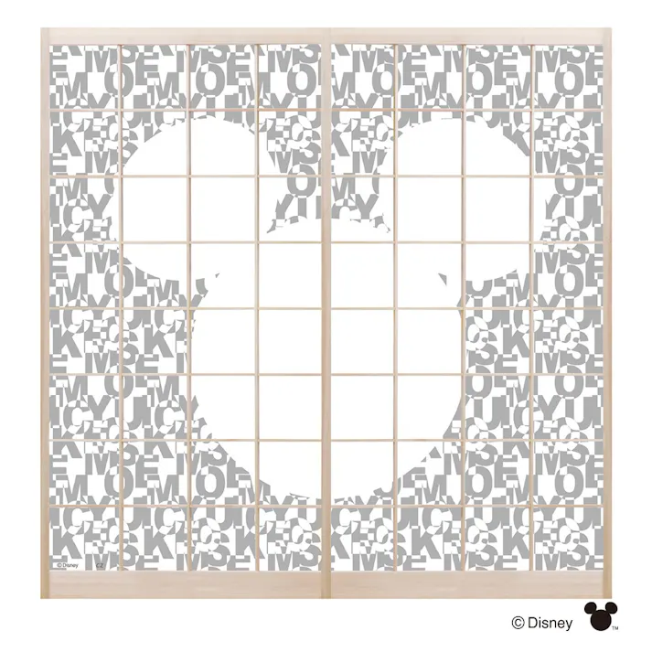 カインズ ディズニー 障子紙 ミッキーマウス タイポ 幅92×長さ184cm