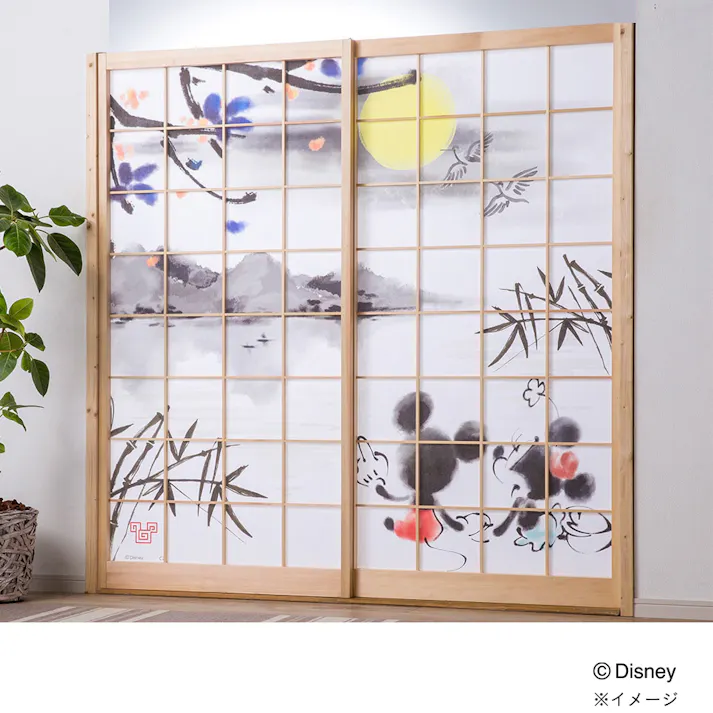 カインズ ディズニー 障子紙 ミッキーマウス 月 幅92×長さ184cm