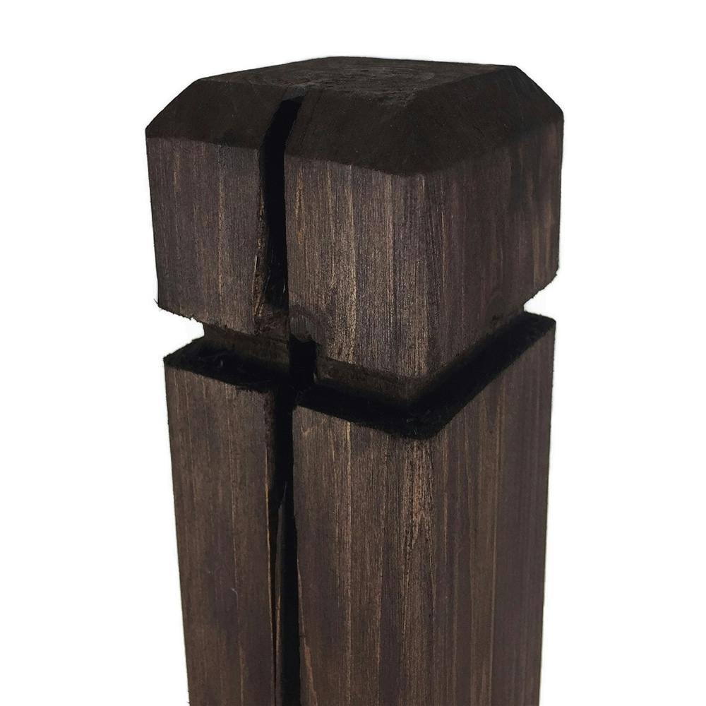 木製ラティスポスト 6 6 150cm ダークブラウン ホームセンター通販 カインズ