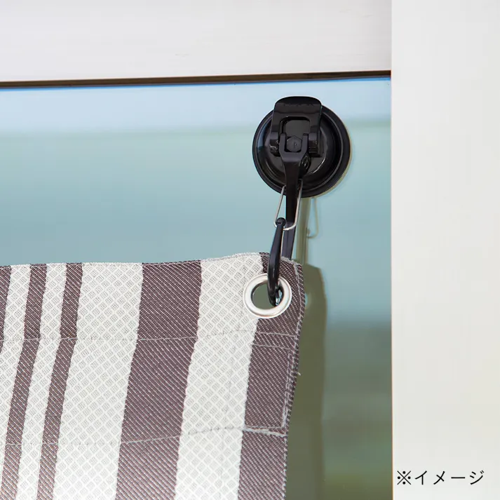 外れにくいフック 強力吸盤 2個入 タープ用フック サンシェード用フック 耐荷重5kg フック構造 日除け