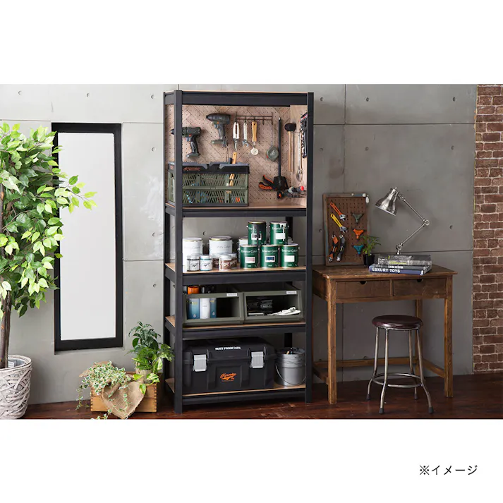 カインズ 連結できるスチールラック 3段 ブラック(販売終了)