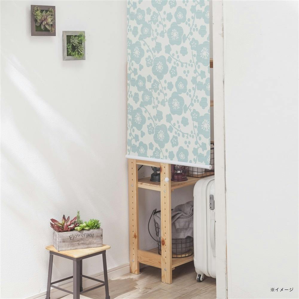 プルコード式 ロールスクリーン フラワー 90×220cm(販売終了