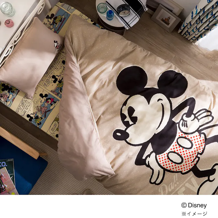 ボックスシーツ ミッキー セミダブル 120×200×30cm※カバーのみ