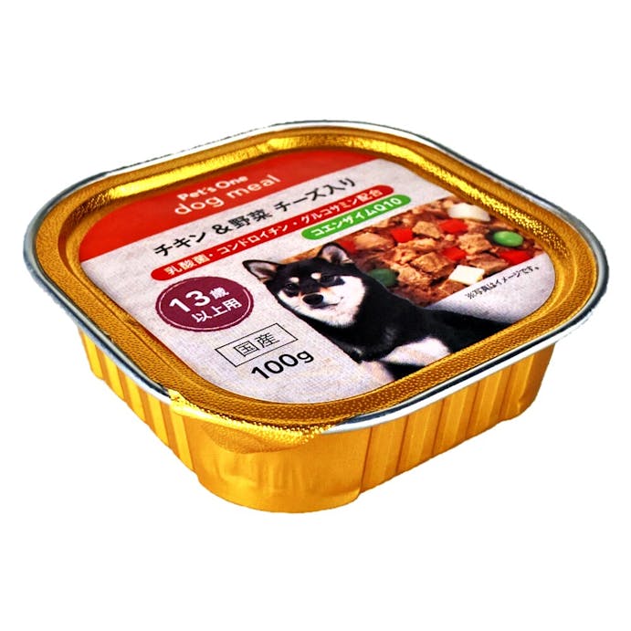 Pet’sOne ドッグミール トレイタイプ チキン＆野菜 チーズ入り 13歳以上用 100g