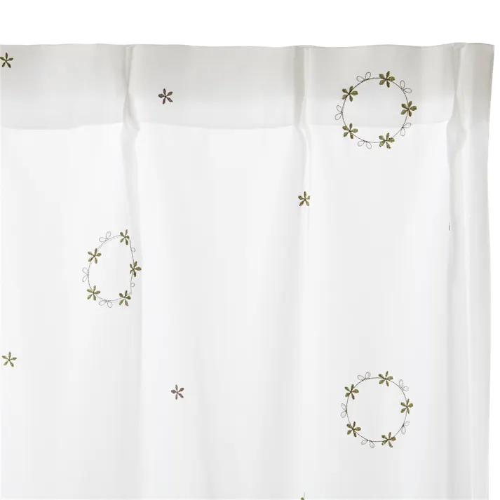 遮像・遮熱 リーフリース 100×108cm 2枚組 レースカーテン