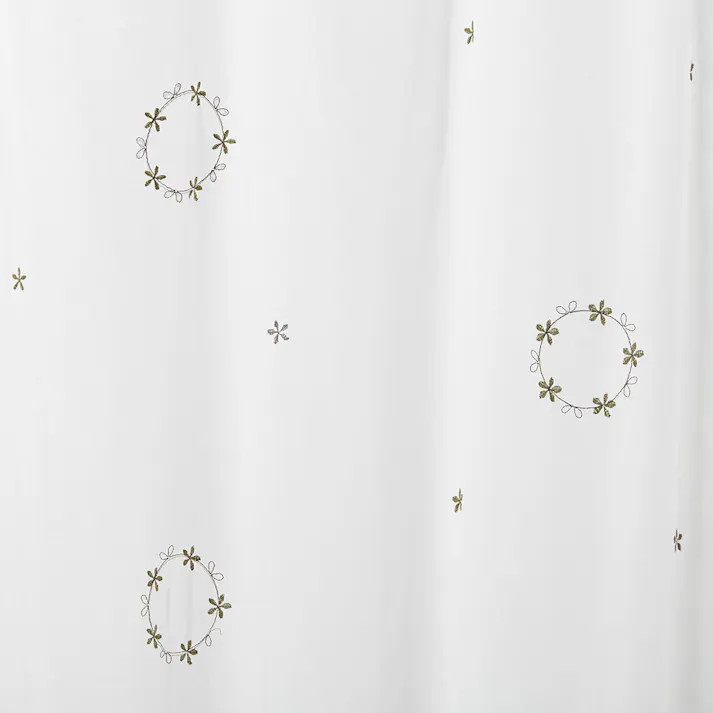 遮像・遮熱 リーフリース 100×133cm 2枚組 レースカーテン