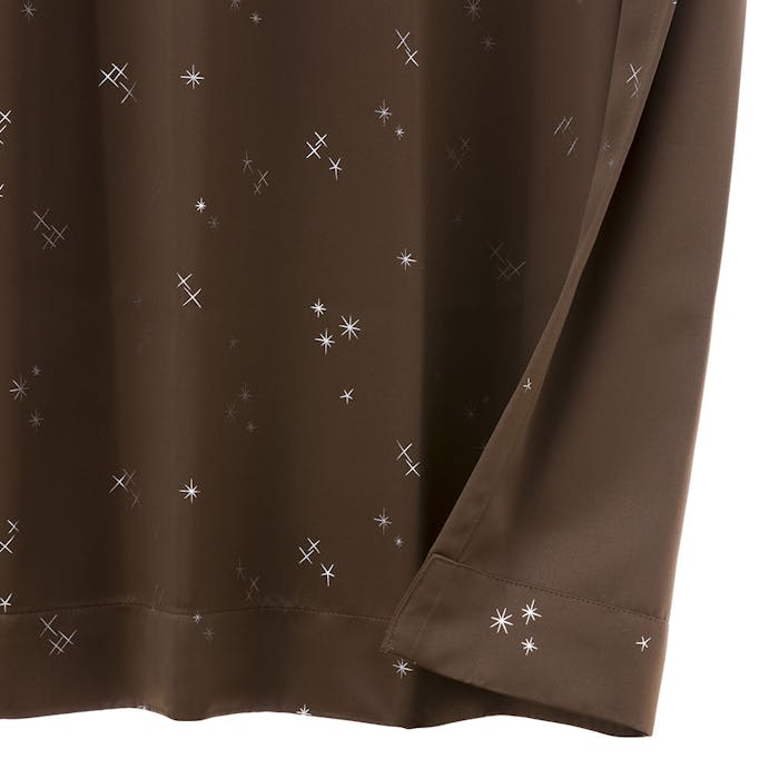 遮光カーテン サーチ ブラウン 100×110cm 2枚組