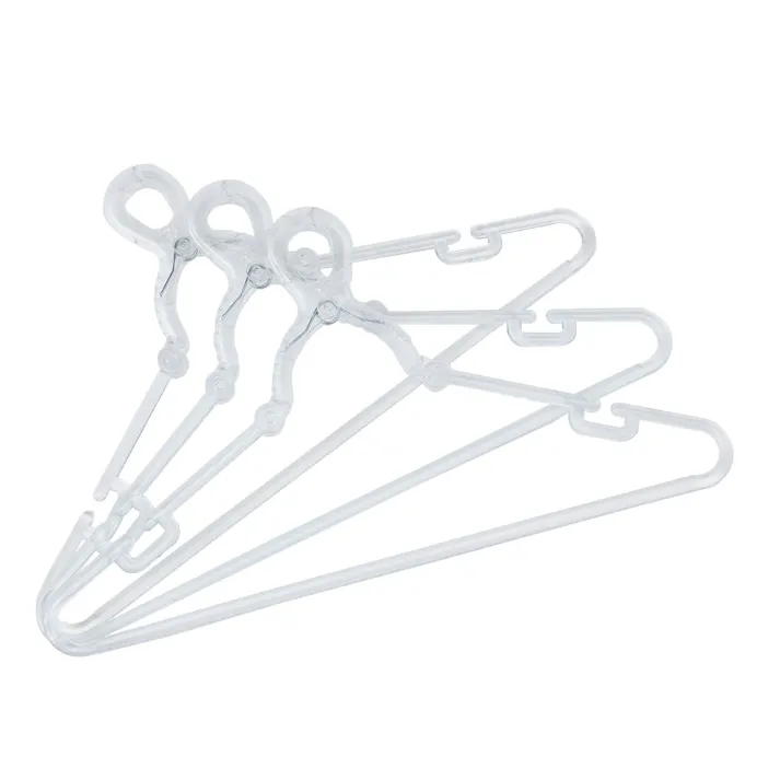 割れにくいワンタッチランドリーハンガー クリア