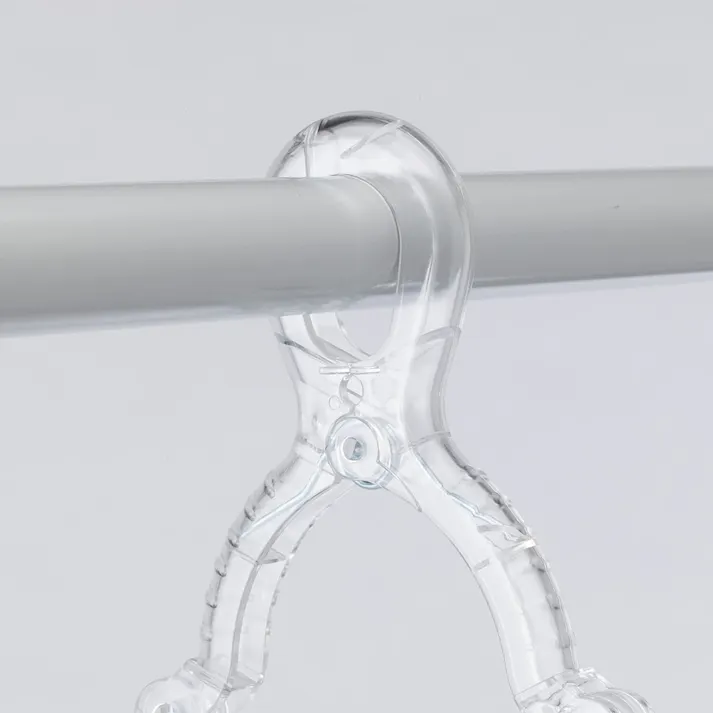 割れにくいワンタッチランドリーハンガー クリア