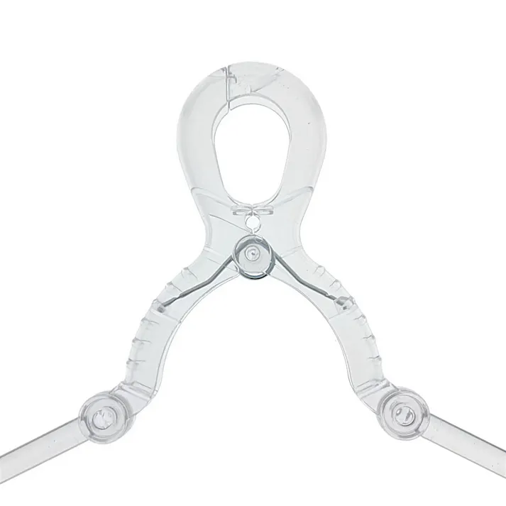 割れにくいワンタッチランドリーハンガー クリア