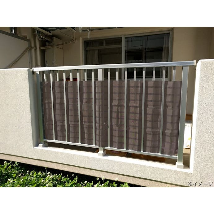 ベランダ目かくしシート ロープ6本入 ブラウン 幅80cm×長さ200cm