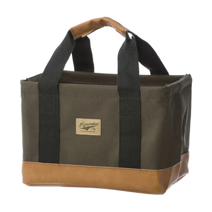 カインズ Kumimoku 折り畳みバッグ 小 カーキ