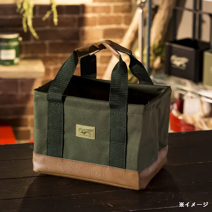 カインズ Kumimoku 折り畳みバッグ 小 カーキ