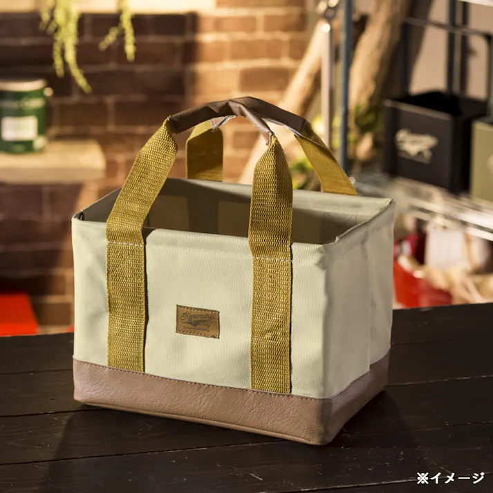 カインズ Kumimoku 折り畳みバッグ 小 ベージュ