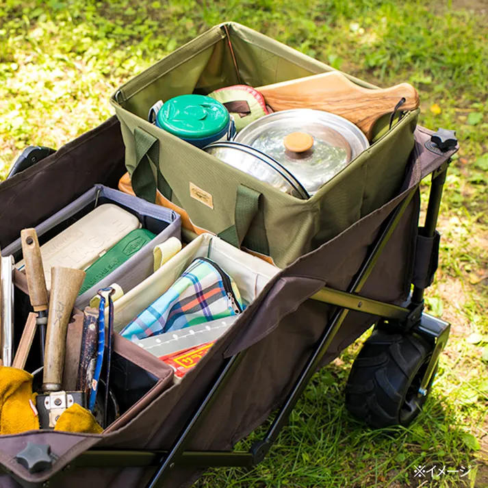 カインズ Kumimoku 折り畳みバッグ 小 ベージュ