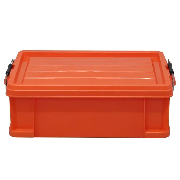 KUROCKER’S 衝撃に強く、丈夫で軽い ふた付きコンテナ オレンジ #13(販売終了)