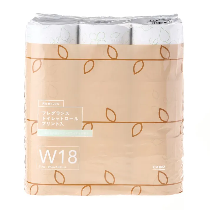 カインズ フレグランストイレットロール プリント入り ヒーリングウッディの香り 18ロール ダブル