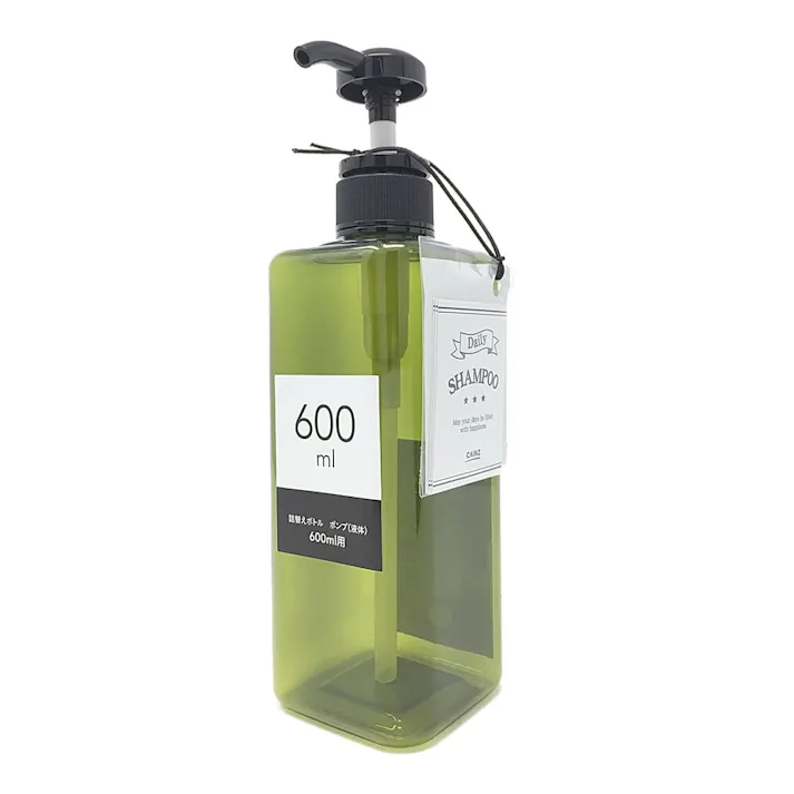 CAINZ 詰替ボトル ポンプ(液体) 600ml グリーン