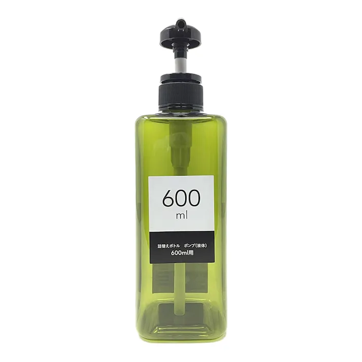 CAINZ 詰替ボトル ポンプ(液体) 600ml グリーン