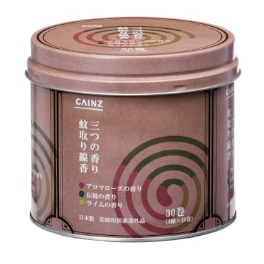 CAINZ 蚊取り線香 3つの香りA 30巻 缶入(販売終了)