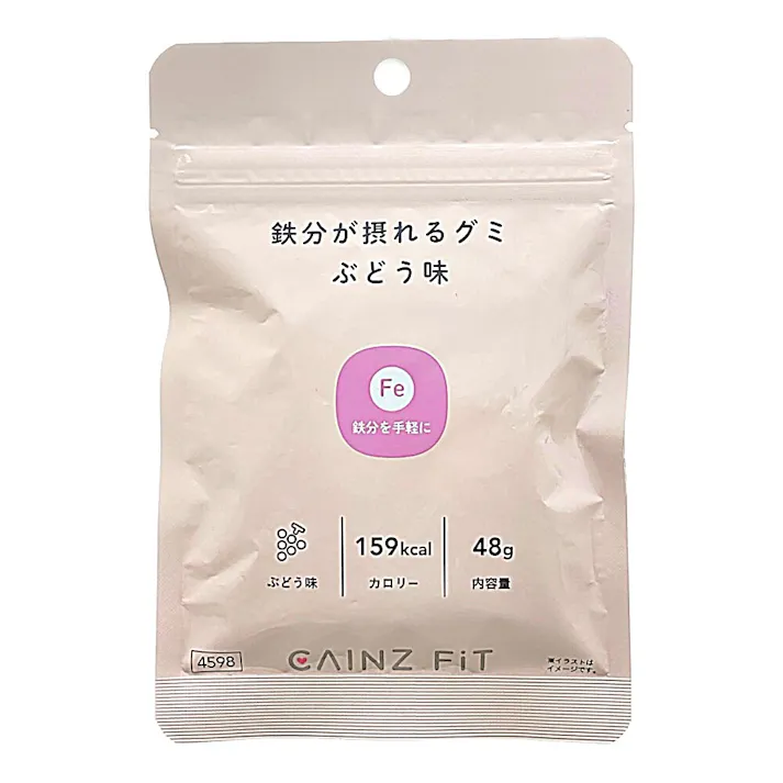 鉄分が摂れるグミ ぶどう味 48g