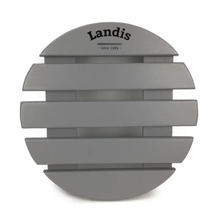 カインズ 木製キャスター花台 丸型 グレー