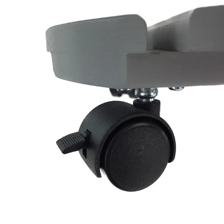 カインズ 木製キャスター花台 丸型 グレー