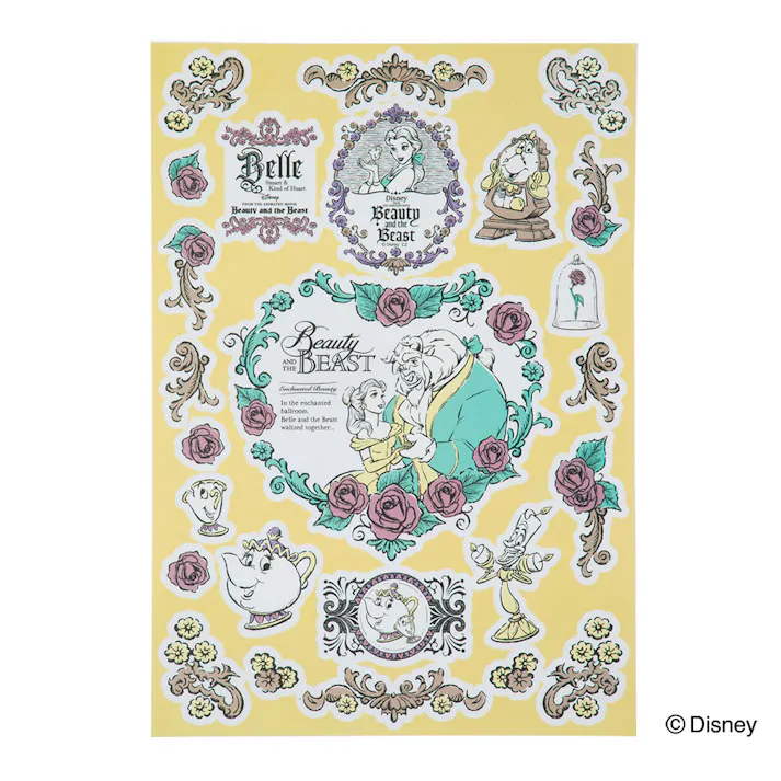 ウォールステッカー 美女と野獣 35×50cm