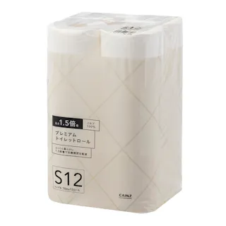 カインズ パルプ100% プレミアム 1.5倍巻きトイレットロール 12ロール シングル