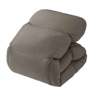 スーパーライトダウン ポータブル ベージュ グレー シングルロング 150×210cm