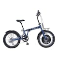 【自転車】 折り畳み車 ヴィレ VILLE FATBIKE リアサスペンション 20インチ 外装6段 ネイビー