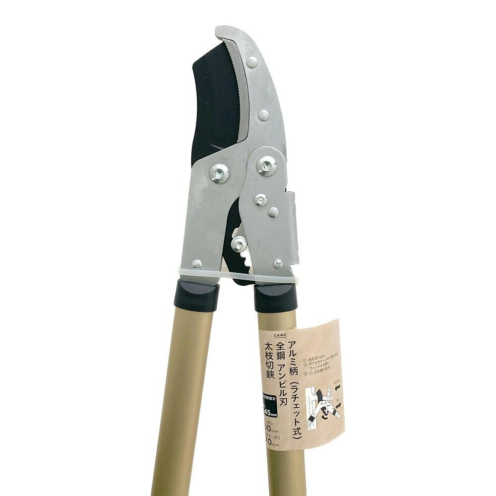 カインズ アルミ柄ラチェット式全鋼太枝切鋏 | 園芸刃物 通販