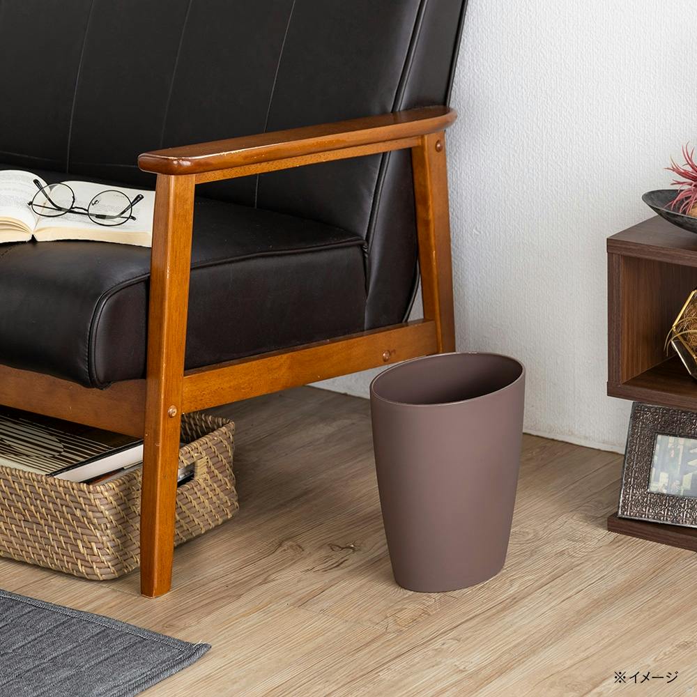 オーバルくず入れ S 4.2L ブラウン | ゴミ箱・ダストボックス・ペール