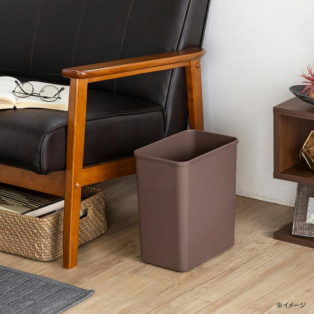 スクエアくず入れ M 10L ブラウン | ゴミ箱・ダストボックス・ペール