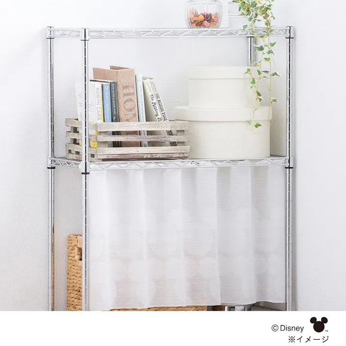 ディズニー フリーカットカーテン ミッキーマウス 100×85cm 洗濯OK