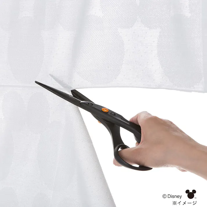 ディズニー フリーカットカーテン ミッキーマウス 100×85cm 洗濯OK