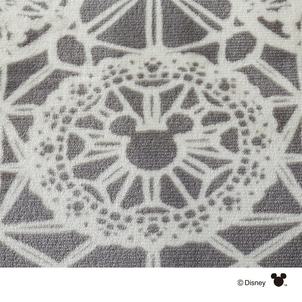 洗えるコンパクトラグ ミッキーレース グレー 190×240cm(販売終了