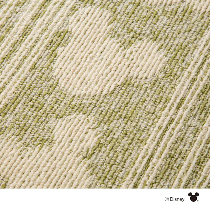 防炎ディズニータイルカーペット グリーン