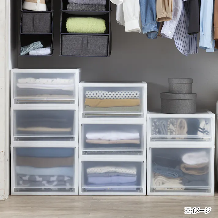 引き出し衣装ケース L クローゼット用 幅39×奥行53×高さ30cm