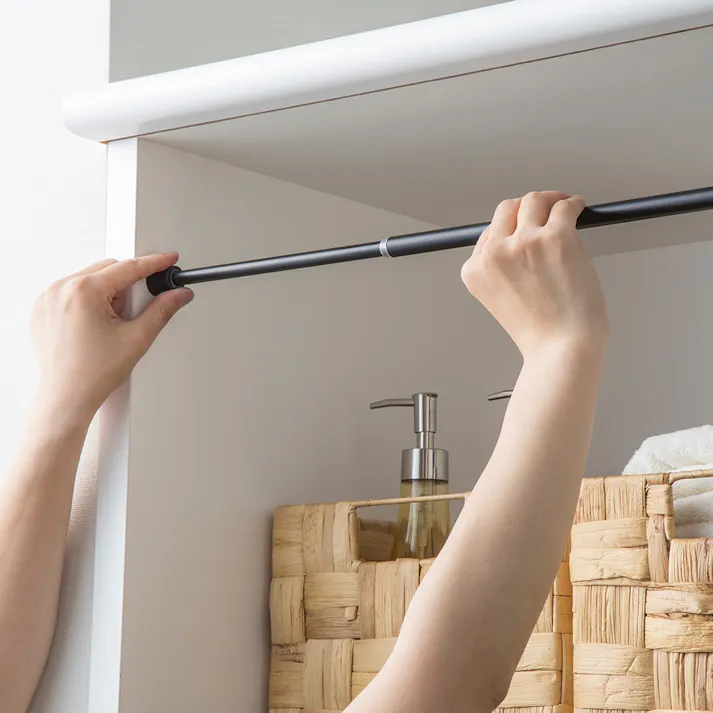 伸縮ポール ブラック L 120~200cm