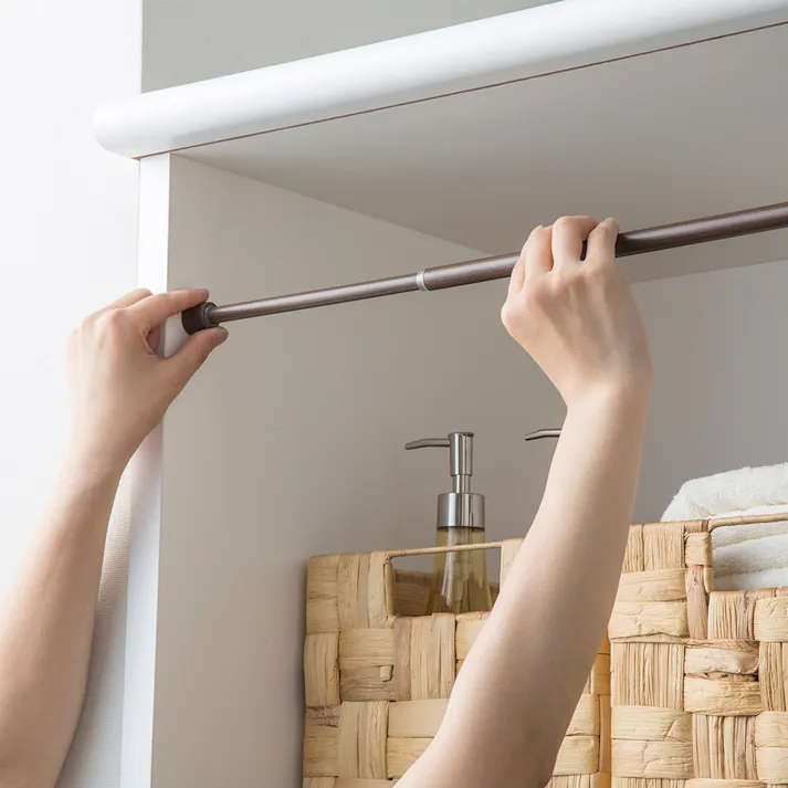 伸縮ポール ダークブラウン M 70~120cm